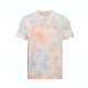 JT022 batikolt egyedi mintás unisex rövid ujjú póló Just Ts, Grey Pink Marble-2XL