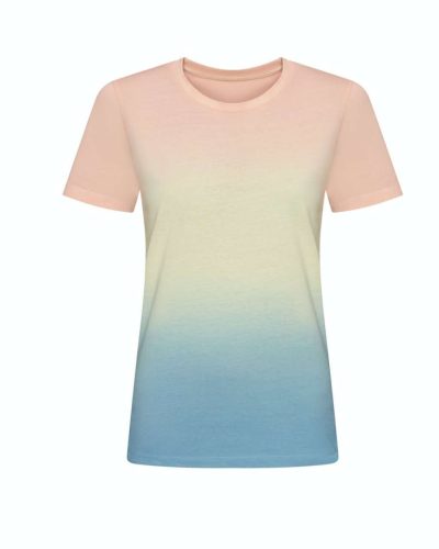 JT022 batikolt egyedi mintás unisex rövid ujjú póló Just Ts, Pastel Sunset Dip-2XL