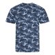 JT034 terepmintás unisex rövid ujjú póló Just Ts, Blue Camo-L