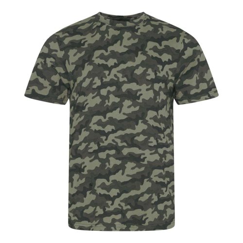 JT034 terepmintás unisex rövid ujjú póló Just Ts, Green Camo-M