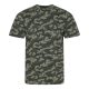 JT034 terepmintás unisex rövid ujjú póló Just Ts, Green Camo-M