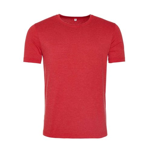 JT099 mosott hatású unisex rövid ujjú póló Just Ts, Washed Fire Red-XS