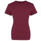 JT100F rövid ujjú Női kereknyakú póló Just Ts, Burgundy-XL