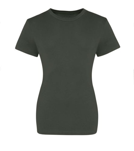 JT100F rövid ujjú Női kereknyakú póló Just Ts, Combat Green-XL