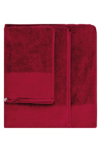 Uniszex  organikus pamut törölköző, Kariban KA101, Hibiscus Red-70X140