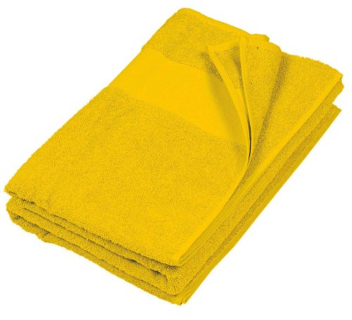 Uniszex  pamut fürdő törölköző, Kariban KA113, True Yellow-70X140