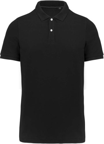 Férfi rövid ujjú galléros piké póló, SUPIMA pamutból, Kariban KA2000, Black-3XL