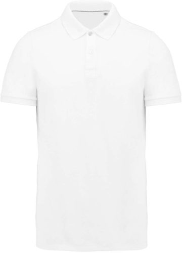 Férfi rövid ujjú galléros piké póló, SUPIMA pamutból, Kariban KA2000, White-2XL