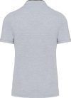 Férfi mandarin galléros rövid ujjú póló, Kariban KA223, Oxford Grey/Black-3XL