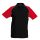 Férfi baseball galléros rövid ujjú piké póló, Kariban KA226, Black/Red-2XL