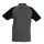 Férfi baseball galléros rövid ujjú piké póló, Kariban KA226, Slate Grey/Black-3XL