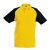 Férfi baseball galléros rövid ujjú piké póló, Kariban KA226, Yellow/Black-M