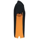 Férfi kétszínű rövid ujjú galléros piké póló, Kariban KA232, Black/Orange-2XL