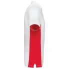 Férfi kétszínű rövid ujjú galléros piké póló, Kariban KA232, White/Red-L