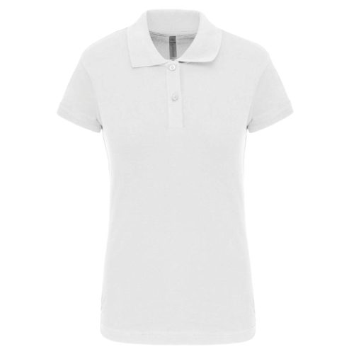 Női galléros sztreccs piké póló, Kariban KA240, White-2XL