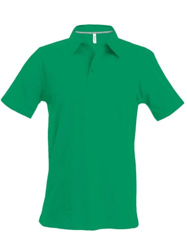 Férfi rövid ujjú galléros piké póló, Kariban KA241, Kelly Green-3XL