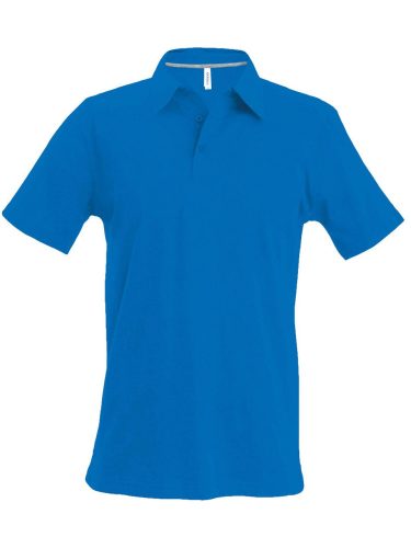 Férfi rövid ujjú galléros piké póló, Kariban KA241, Light Royal Blue-3XL