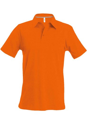 Férfi rövid ujjú galléros piké póló, Kariban KA241, Orange-2XL