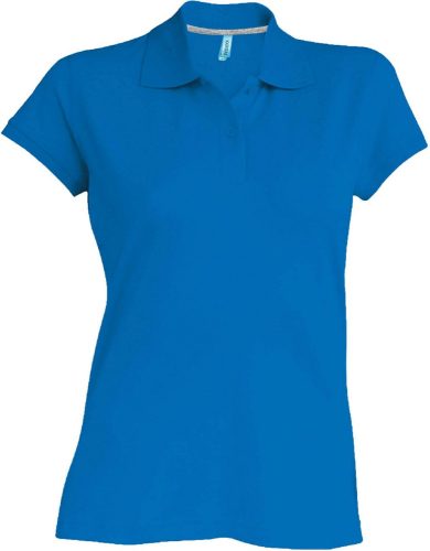 Női rövid ujjú galléros piké póló, Kariban KA242, Light Royal Blue-2XL