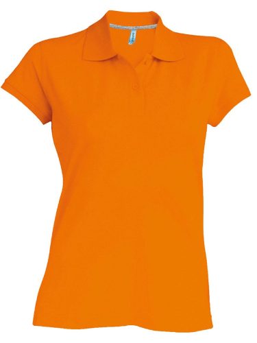 Női rövid ujjú galléros piké póló, Kariban KA242, Orange-2XL