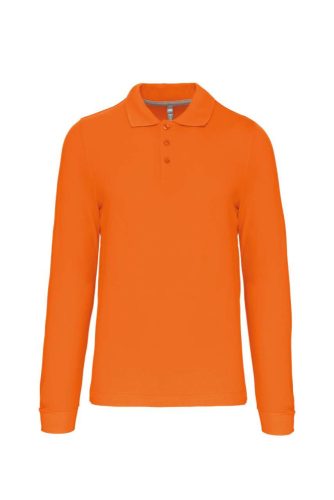 Férfi hosszú ujjú galléros piké póló, Kariban KA243, Orange-3XL