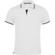 Férfi galléros piké póló, kontrasztcsíkos szélekkel, Kariban KA245, White/Navy-2XL