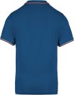 Férfi kontrasztcsíkos rövid ujjú galléros piké póló, Kariban KA250, Light Royal Blue/Red/White-L