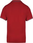 Férfi kontrasztcsíkos rövid ujjú galléros piké póló, Kariban KA250, Red/Navy/White-2XL