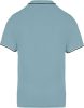 Férfi kontrasztcsíkos rövid ujjú galléros piké póló, Kariban KA250, Sky Blue/Navy/White-3XL