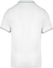 Férfi kontrasztcsíkos rövid ujjú galléros piké póló, Kariban KA250, White/Sky Blue/Light Grey-2XL