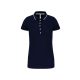 Női galléros piké póló, kontrasztcsíkos szélekkel, Kariban KA252, Navy/White/Red-L