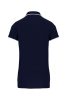 Női galléros piké póló, kontrasztcsíkos szélekkel, Kariban KA252, Navy/White/Red-L