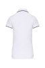 Női galléros piké póló, kontrasztcsíkos szélekkel, Kariban KA252, White/Navy-XL