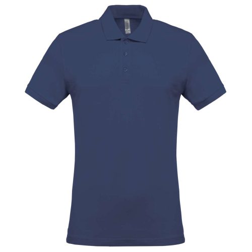 Férfi galléros piké póló, rövid ujjú, Kariban KA254, Deep Blue-2XL