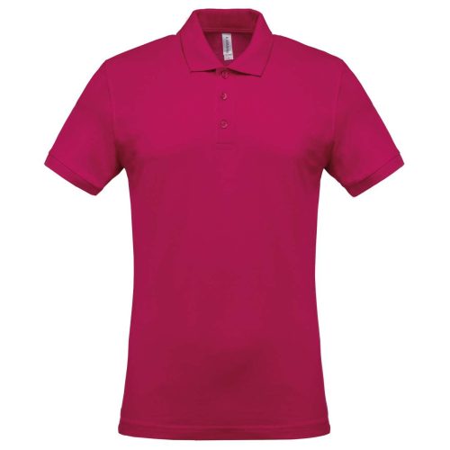 Férfi galléros piké póló, rövid ujjú, Kariban KA254, Fuchsia-2XL