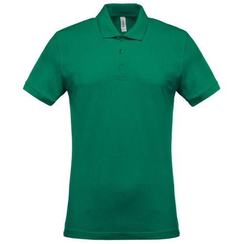 Férfi galléros piké póló, rövid ujjú, Kariban KA254, Kelly Green-3XL