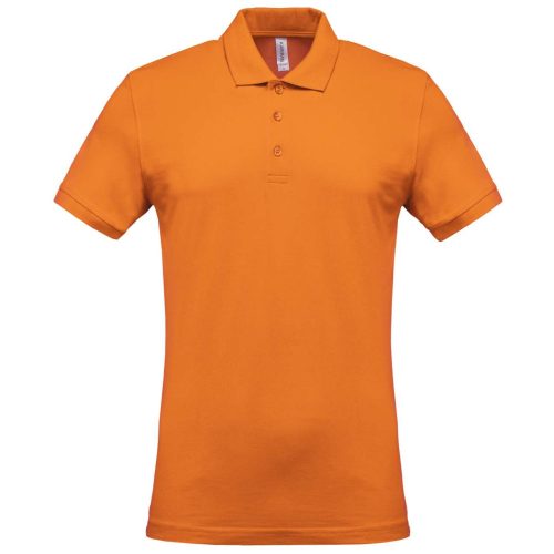 Férfi galléros piké póló, rövid ujjú, Kariban KA254, Orange-2XL