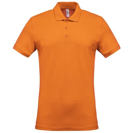 Férfi galléros piké póló, rövid ujjú, Kariban KA254, Orange-XL