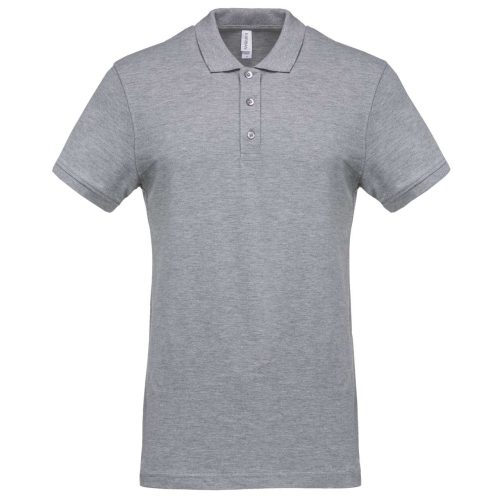 Férfi galléros piké póló, rövid ujjú, Kariban KA254, Oxford Grey-3XL