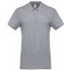 Férfi galléros piké póló, rövid ujjú, Kariban KA254, Oxford Grey-XL