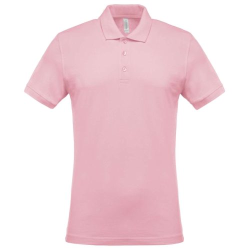 Férfi galléros piké póló, rövid ujjú, Kariban KA254, Pale Pink-2XL