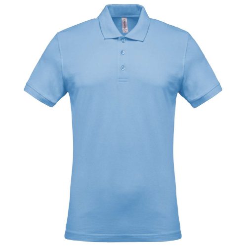 Férfi galléros piké póló, rövid ujjú, Kariban KA254, Sky Blue-4XL