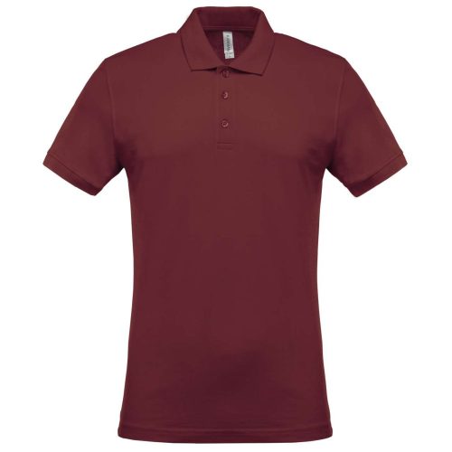 Férfi galléros piké póló, rövid ujjú, Kariban KA254, Wine-2XL