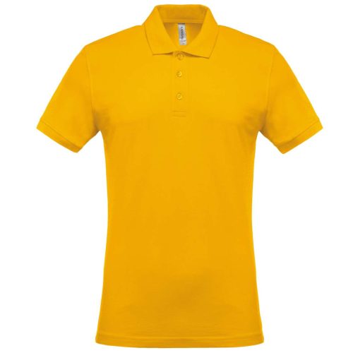 Férfi galléros piké póló, rövid ujjú, Kariban KA254, Yellow-2XL