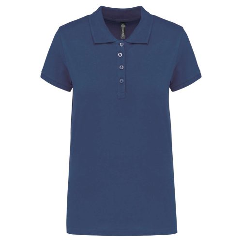 Női galléros piké póló, rövid ujjú, Kariban KA255, Deep Blue-2XL