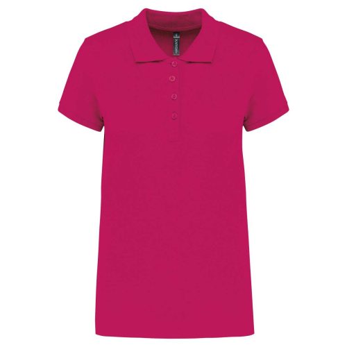 Női galléros piké póló, rövid ujjú, Kariban KA255, Fuchsia-2XL