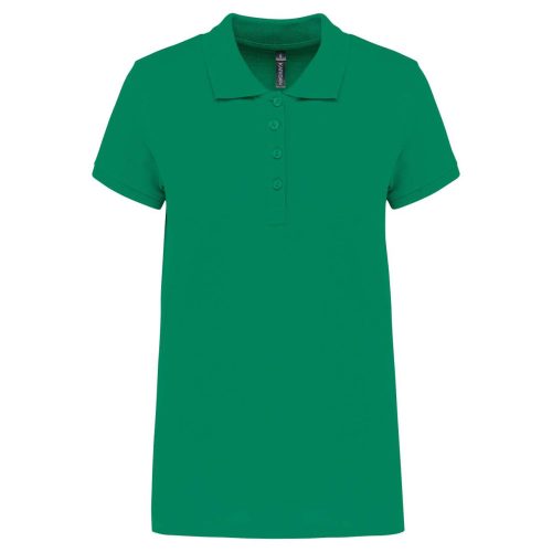 Női galléros piké póló, rövid ujjú, Kariban KA255, Kelly Green-2XL