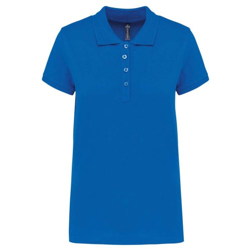 Női galléros piké póló, rövid ujjú, Kariban KA255, Light Royal Blue-3XL