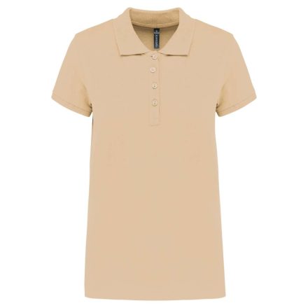 Női galléros piké póló, rövid ujjú, Kariban KA255, Light Sand-2XL