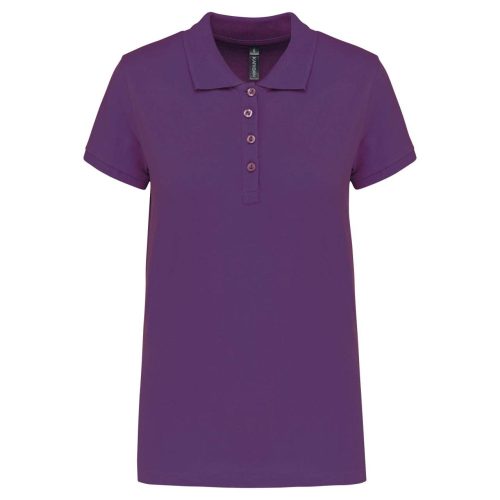 Női galléros piké póló, rövid ujjú, Kariban KA255, Purple-2XL